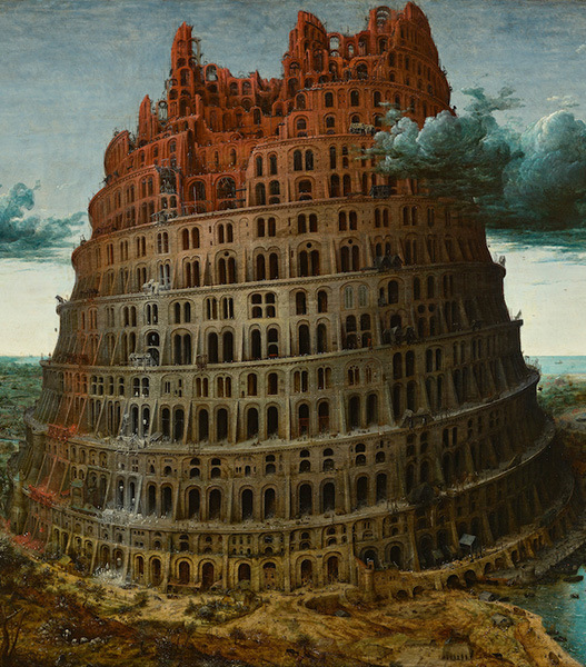 Pieter Bruegel I, De toren van Babel, circa 1565. Illustratie bij Onbegrip begrepen.